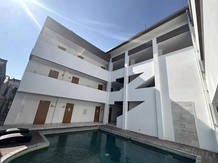 Pool and courtyard